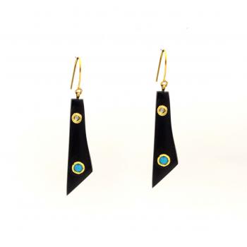 EBONY WITH GOLD EARRING  